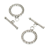 Fiasrel 10pcs DIY Antique Silver Color Plated Zinc Alloy Toggle Jewelry Clasps