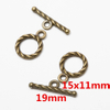 Fiasrel 10pcs Jewelry Making Accessories Heart Geometric Oval Connector Toggle Clasp