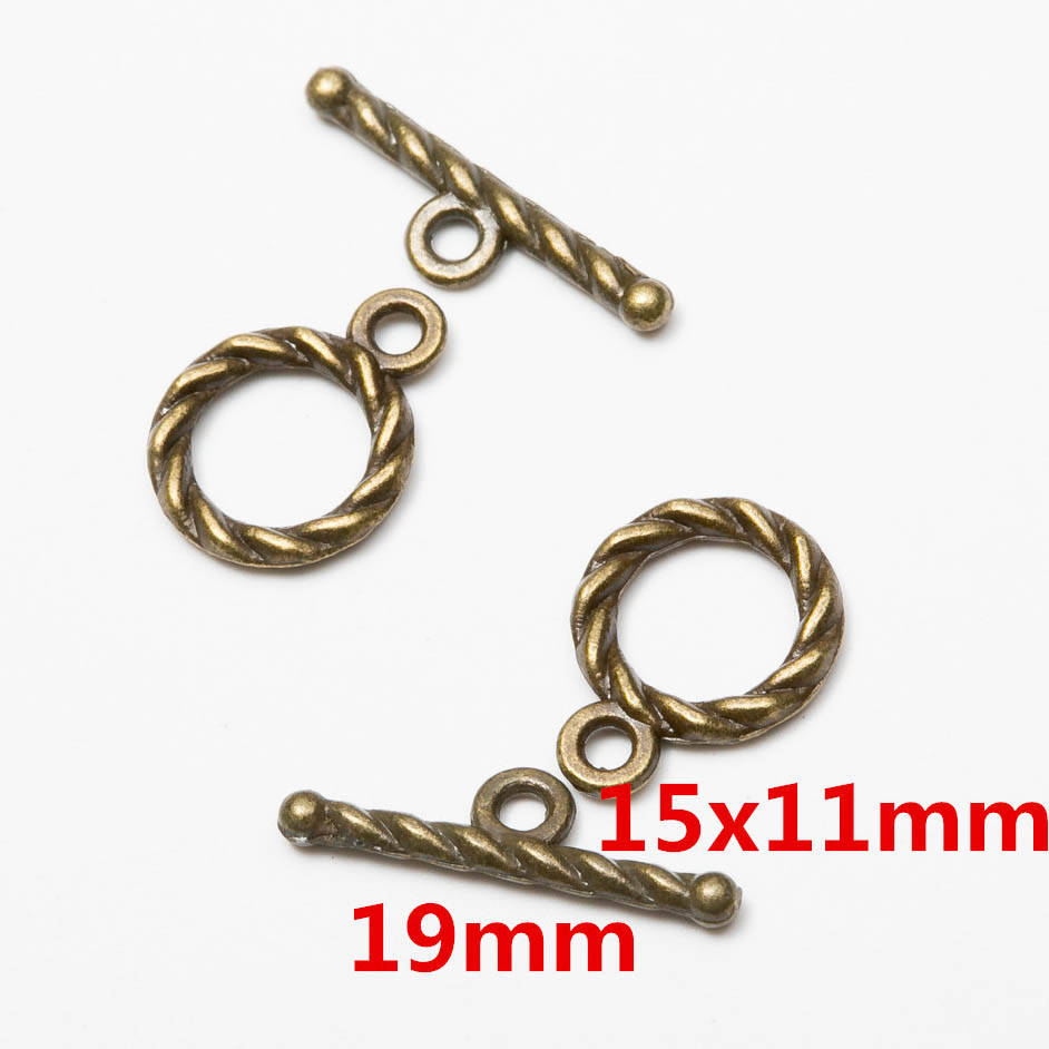 Fiasrel 10pcs Jewelry Making Accessories Heart Geometric Oval Connector Toggle Clasp