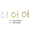 Fiasrel 10pcs Alloy Toggle Ring Bar Clasps for Jewelry Bracelet Necklace Making Accessories