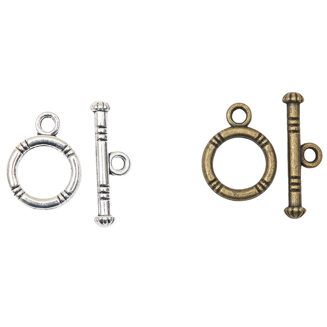 Fiasrel 10pcs Alloy OT Toggle Clasp for Beaded Necklace Bracelet Jewelry Making
