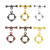 Fiasrel 10pcs DIY Handmade Jewelry Findings Round OT Rope Buckle Assembly Simple Bracelet Connection Clasp Accessories