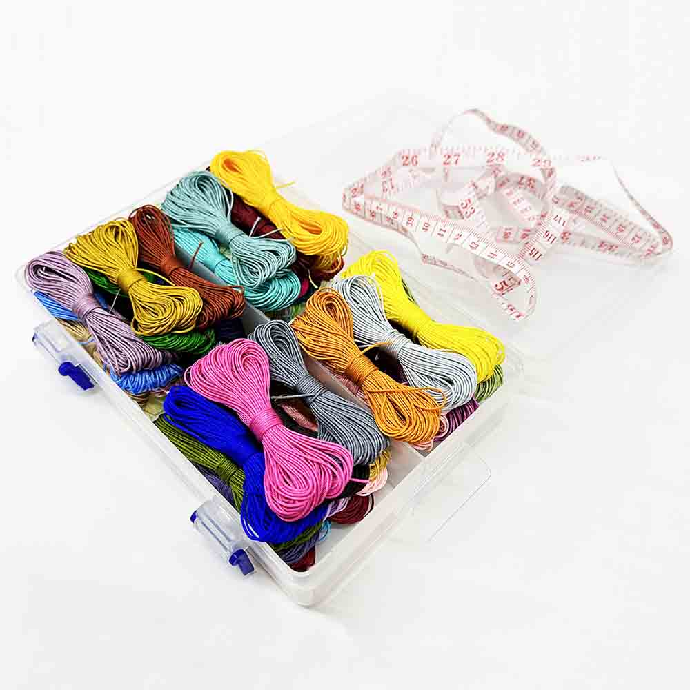 Fiasrel No.72 0.8mm Jade Thread Kit: 52pcs 0.8mm Nylon Jade Thread Braided Rope String for Jewelry Making DIY Craft