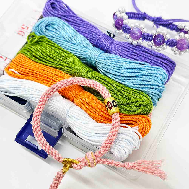Fiasrel 10color 1MM 10Yards Colorful Twisted Cotton Rope DIY Jewelry Making Cotton Cord Kit