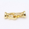 Fiasrel 5pcs Pearl Necklace Clasp Micro-set Clasp Ladder Square Clasp DIY Necklace Bracelet Clasp 22 * 7mm