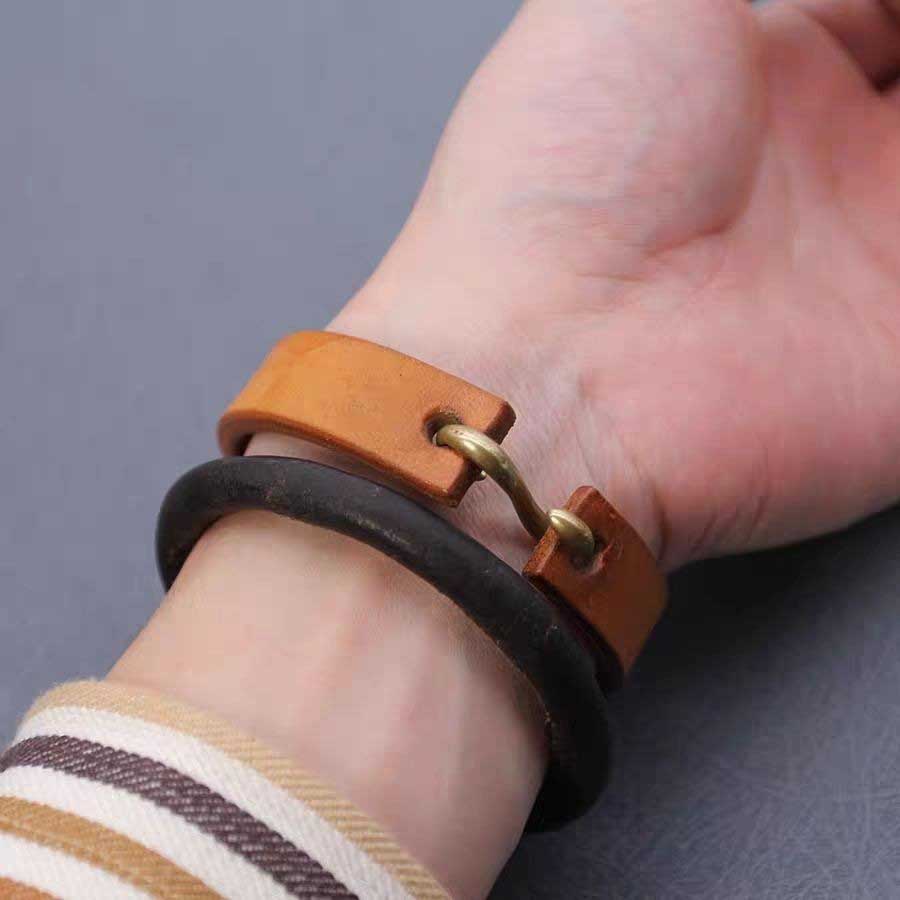 Fiasrel 5pcs 13*27mm Keychain Wallet Leather Craft Belt Clip Brass S Hook