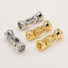 Fiasrel 2pcs 18K Gold Plated Spring Clasp Ladies Zircon Bracelet Pearl Connector Brass Toggle Jewellery Clasps
