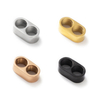 Fiasrel 5pcs Stainless Steel Bracelet Slide Charms with Double Hole 13.5 * 7.5mm