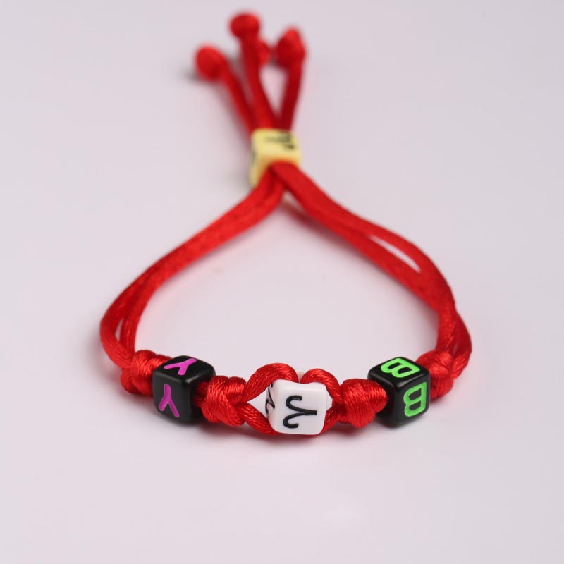 Fiasrel 12Colors Lucky Constellation Signs Handmade Woven Adjustable Bracelet Nylon Rope Dragon Knot Beads Bracelets