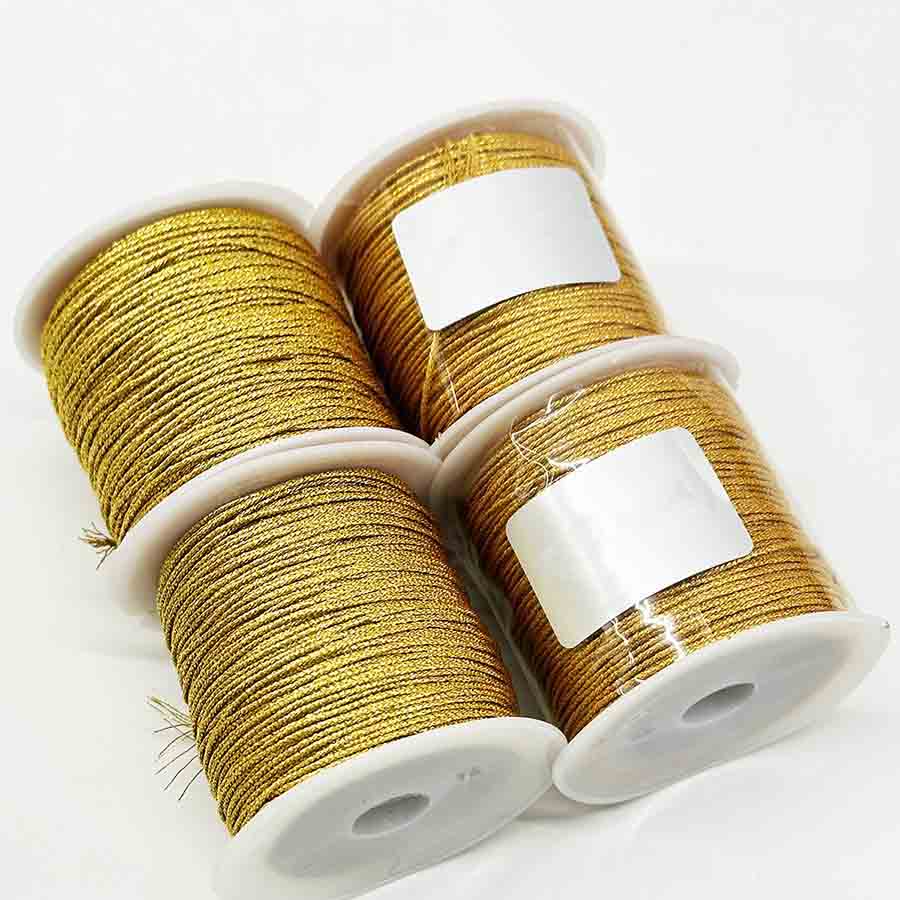 Fiasrel Gold Silver Cord 0.2mm 0.4mm 0.6mm 0.8mm 1mm Nylon Cord Thread String Rope Bead Wires for DIY Handmade Braided Jewelry Making