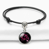 Fiasrel 12 Constellation Bracelet Leather Adjustable Wristband
