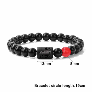 Fiasrel 12 Zodiac Couple Healing Real Precious Gemstone Stone Bracelet Crystals Fashion Jewelry Beaded Bracelet