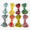 Fiasrel 8pcs/set 18 Strands 100% Polyester Thread Weaving Crafts Multi Color Sewing Threads Polyester Rainbow Thread