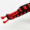 Fiasrel Jewelry Awareness Charm Red Black Ribbon Wristband 550 Survival Paracord Bracelets