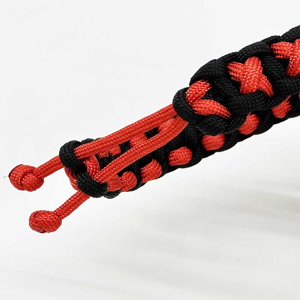 Fiasrel Jewelry Awareness Charm Red Black Ribbon Wristband 550 Survival Paracord Bracelets