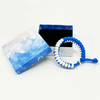 Fiasrel Handmade Blue and White Color String Cord Braided Adjustable Friendship Bracelets