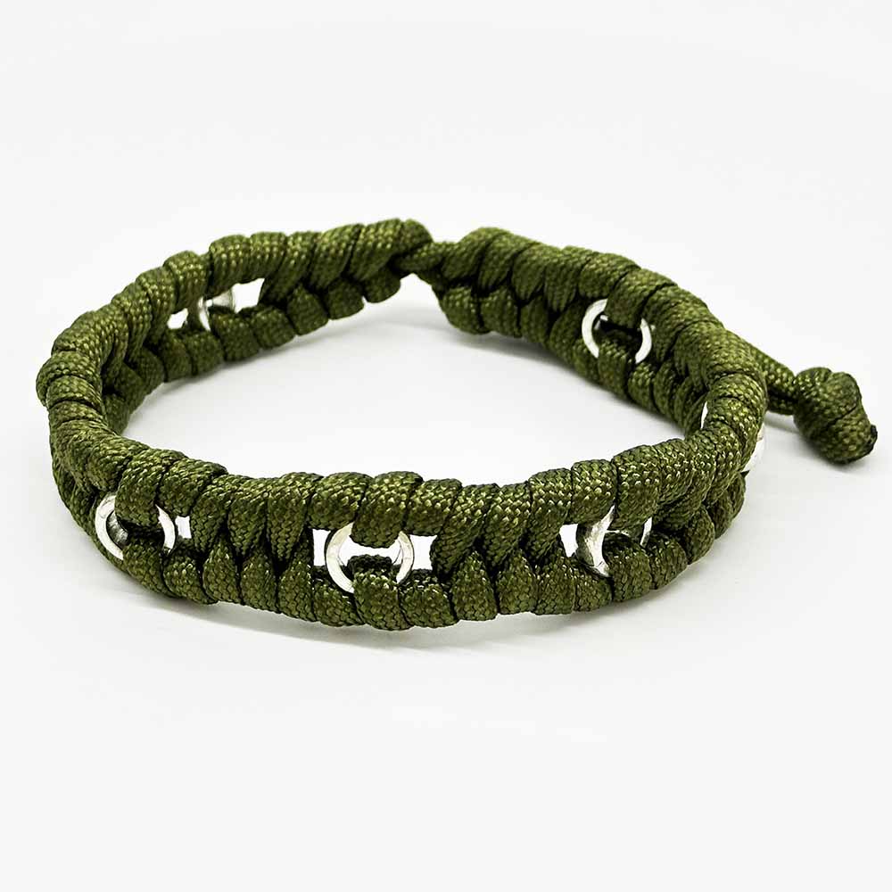 Fiasrel Adjustable Mens Outdoor Survival Paracord Bracelet