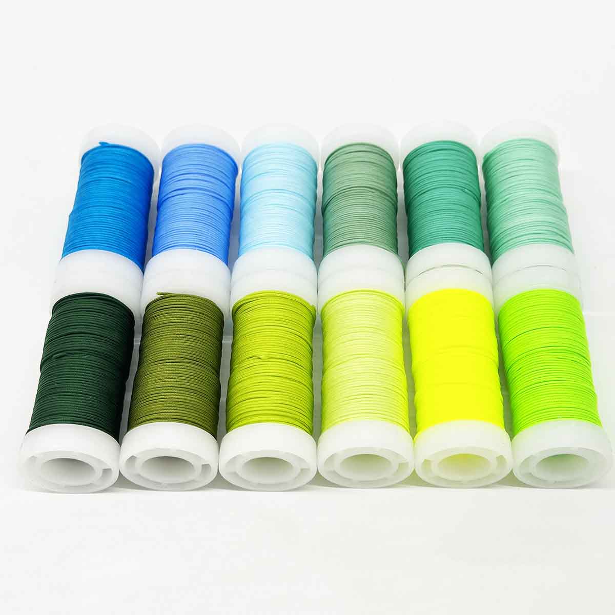 Fiasrel No.72 0.8mm 12rolls/set Bright Color Series Jade Thread Handmade DIY Jewelry Pendant Bracelet Woven Nylon String