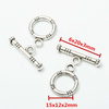 Fiasrel 10pcs DIY Alloy Toggle Clasp Metal Cord Ends Clasp Necklace Bracelet Clasps