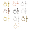 Fiasrel 10pcs Round Connector Lock Clasp Alloy Chain End Necklace OT Clasps