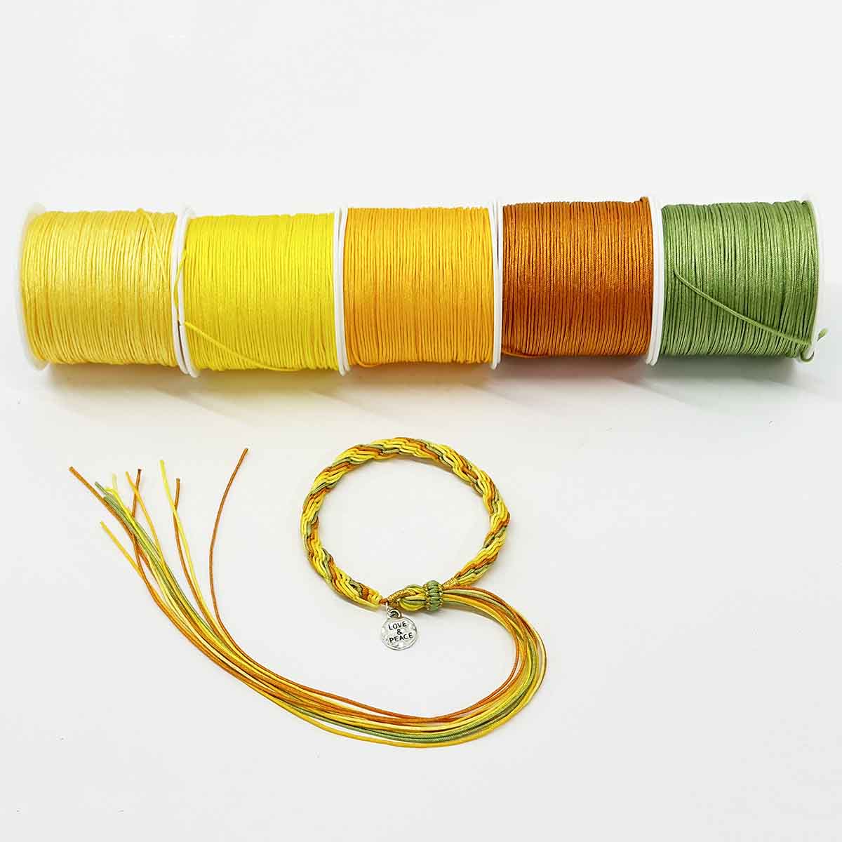 Fiasrel No.72 0.8mm 5rolls 43yards/roll Orange Soda Series Nylon Cord Wire Chinese Knot String Knit Ropes Jade Thread