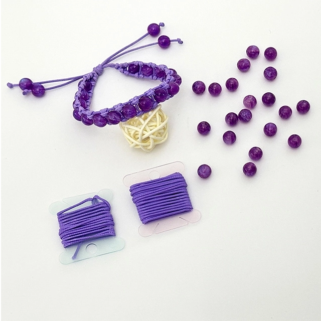 High Quality Fashion Purple Beads Bracelet Thread Package for Women Jewelry Bracelet Making