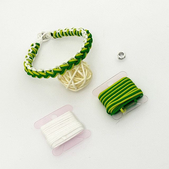Green And White DIY Handmade Bracelet Thread for Making Bracelet