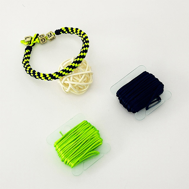 DIY Handmade Green Black Corn Knot Thread for Making Bracelet