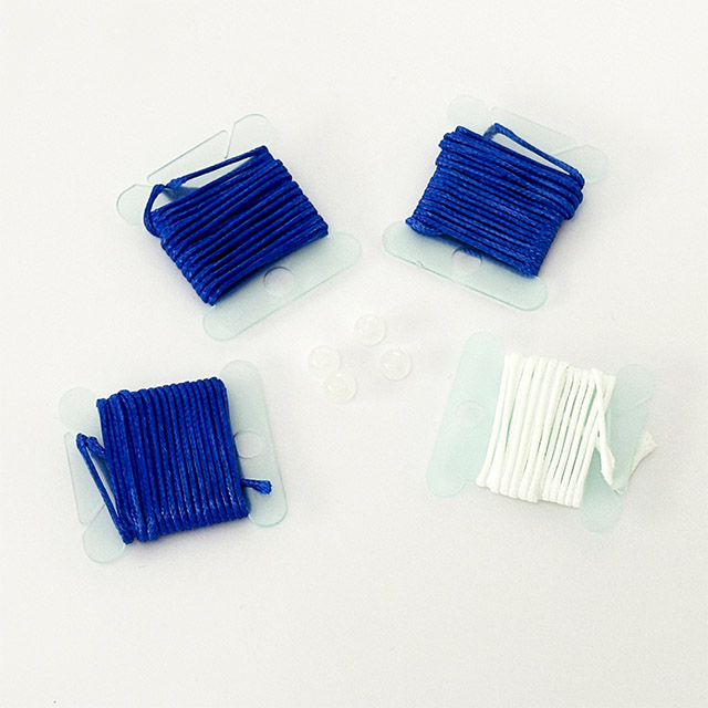 Handmade String Women Men Girls Boys Blue White Adjustable Bracelet Thread