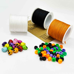 Fiasrel Halloween Thread Kit: 0.6/0.8/1.0/1.5mm 5/10/20yards Nylon Knot Macrame Cord Rope Hand-Woven Halloween Jade Thread