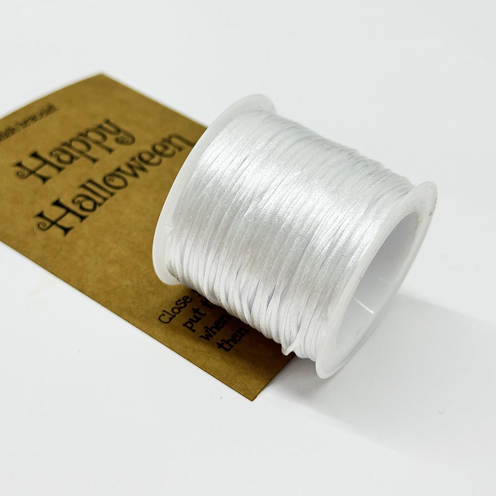 Fiasrel Halloween Thread Kit: 1.5/2.0/2.5mm Satin Rattail Macrame Beading Thread Nylon Chinese Knotting Cord