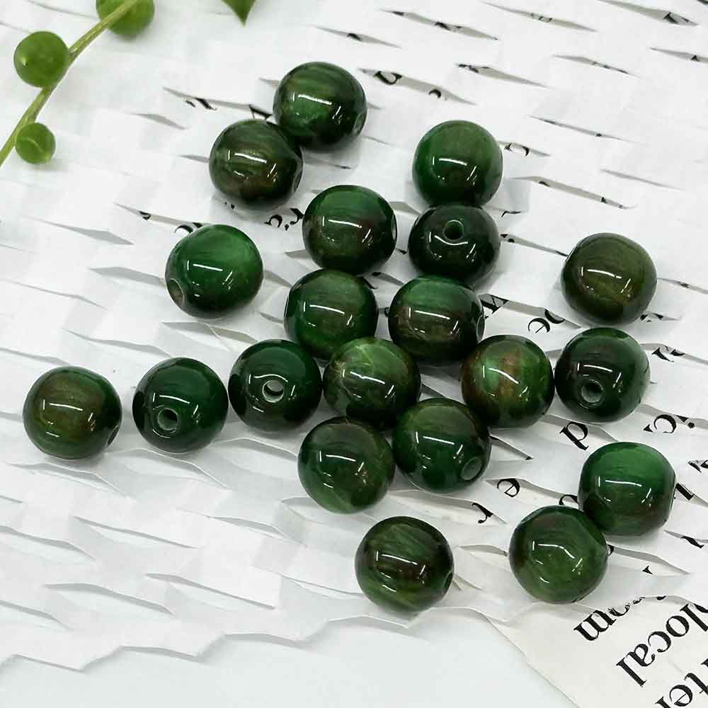 Fiasrel 20pcs Round Ball Shape Acrylic Beads for Jewelry Making