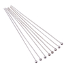 Fiasrel 100pcs Rose Gold Plated Double Eyes Pin Earring Posts Ball Head Needles for DIY Jewelry Making