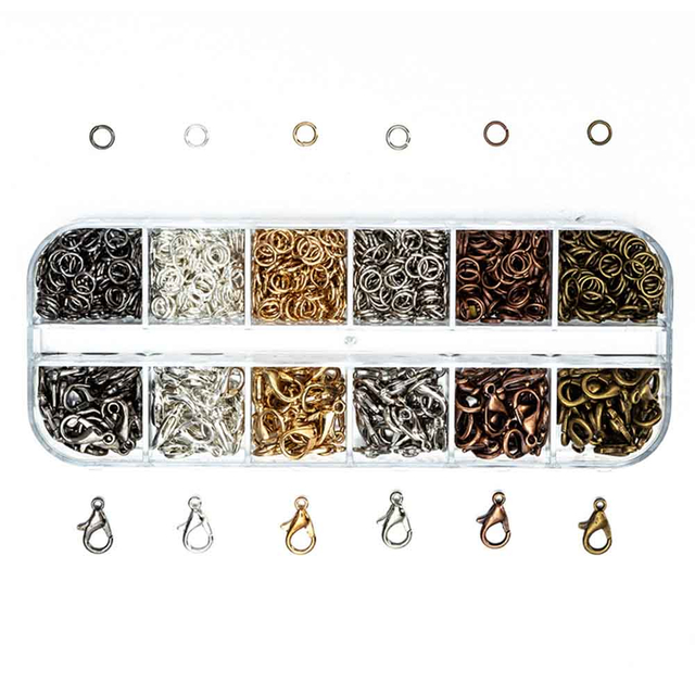 Fiasrel Jewelry findings Set Jewelry Making Tools Copper Wire Open Jump Rings Earring Hook Jewelry Making Supplies Kit