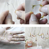 Fiasrel 20pcs 20-40mm Big Round Teardrop Hoops Earrings Dangle Clasp Ear Wires Hooks DIY Circle Earring Findings Jewelry Making Accessories
