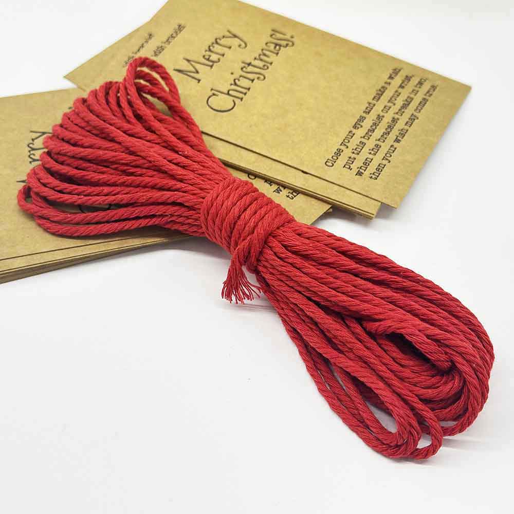 Fiasrel Christmas Thread Kit: 3mm 10/20Yards Fiasrel Cotton Cord DIY Handmade Cotton Rope Decoration Cotton Thread