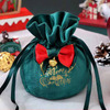 Fiasrel 5pcs Velvet Gift Bag Gift Wrap Christmas Bag Velvet Xmas Eve Candy Box Fruit Drawstring Christmas Reindeer Candy Gift Bag