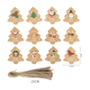 Fiasrel Decoration Card Flower Bouquet Tags Santa Claus Tags for Decorating The Christmas Tree