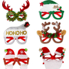 Fiasrel Christmas Glasses Glitter Holiday Party Glasses Frame Christmas Decoration Eyeglasses