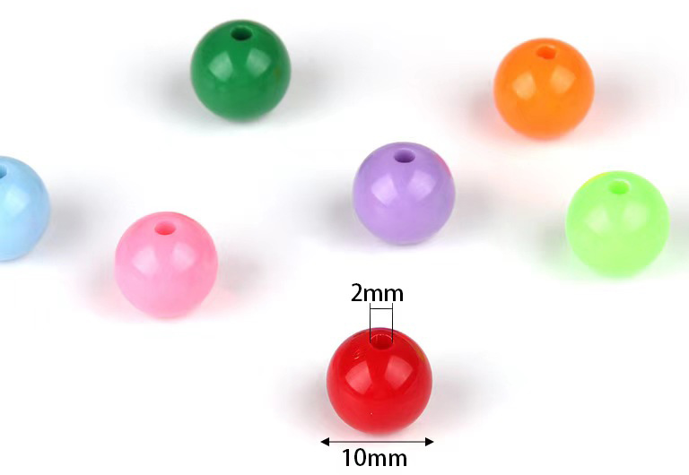 Festive Christmas-Themed Acrylic Seed Beads detail size