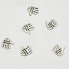 Fuasrel 20pcs 12*13mm Vintage Lucky Palm Charms Environmental Alloy Letter Nail Charms Jewelry Pendants Beads
