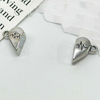 Fiasrel 10pcs DIY Jewelry Bracelet Alloy Magnet Heart-Shaped Connectors Charm Pendants Beads for Couple Necklace Bracelet