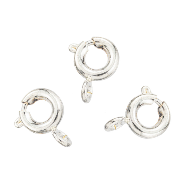 Fiasrel 6mm 20pcs Jewelry Findings DIY Gold Brass Spring Clasp