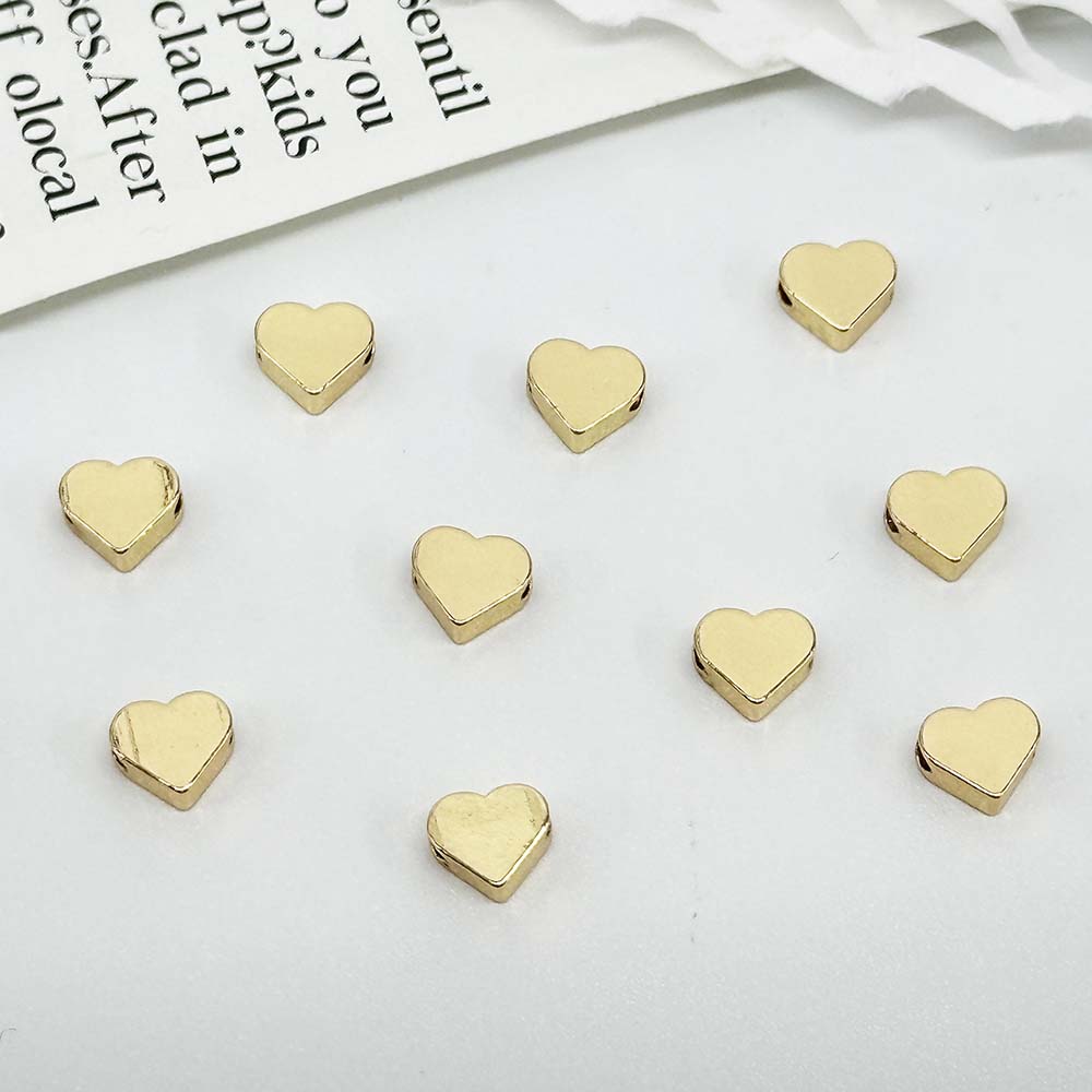 Fiasrel 30pcs Permanet Big Heart Charms DIY Jewelry Making Love Pendant Beads