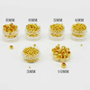Fiasrel 3mm-10mm Golden Plated Loose Spacer Beads Vacuum Plating Plastic Beads for Jewelry Making