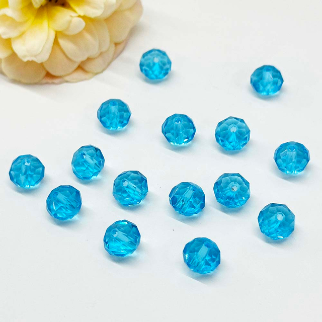 Fiasrel 50pcs 8mm DIY Crystal Beads for Jewelry Making