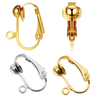 Fiasrel 5/10/50pairs/lot Metal Brass Clip-On Earring Converter Non-Pierced Ears