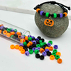 Fiasrel 50/100/200 Mixed Color Halloween Acrylic Pony Beads for DIY Jewelry Bracelets Necklaces Earrings Hair Braids Dreadlocks Festive Decorations