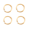 Fiasrel 100pcs 18k Gold Stainless Steel Jump Rings Multi Sizes Open Round Jump Rings