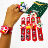 Fiasrel 10pcs Christmas Slap Wristband Santa Claus Christmas Snowflake Decoration Party Christmas Snap Bracelets Slap Wristband for Home Festival Party Supplies Christmas Ornament